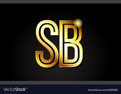 With more than 20,000 selections dating back to 1924, the aiga design archives is a vital record of all disciplines of communication design. Gold alphabet letter sb s b logo combination icon Vector Image