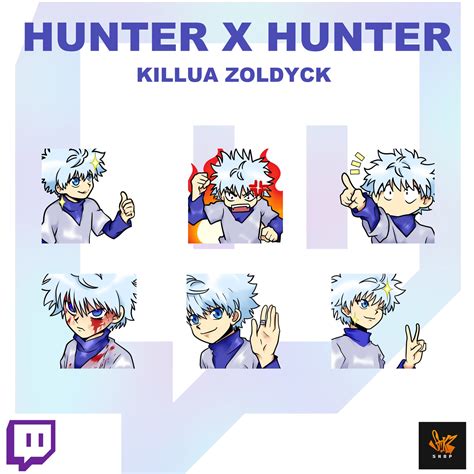 9 X Twitch Anime Emotes Killua Zoldyck From Hunterxhunter Etsy Norway