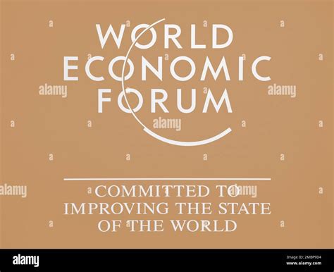 World Economic Forum Logo Seen In Davos Switzerland Stock Photo Alamy