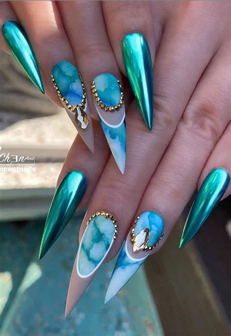 Special Stiletto Nails Art Designs Idea For Spring And Summer In