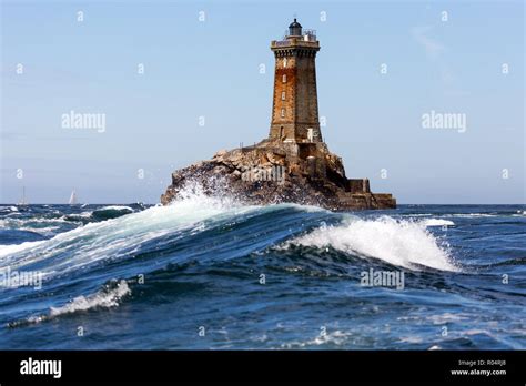 The La Vieille Lighthouse In Brittany Open Sea At Raz Point France