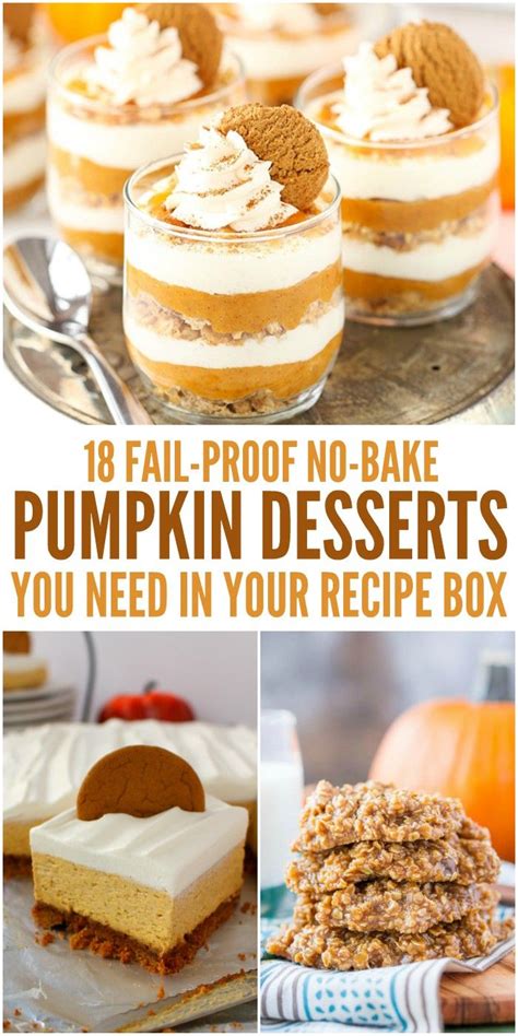 No Bake Pumpkin Dessert Recipes For Fall