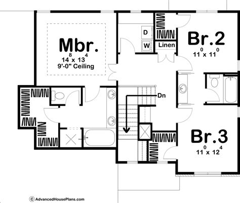 Affordable 3 Bedroom 2 Story Modern Farmhouse Plan Walnut Grove