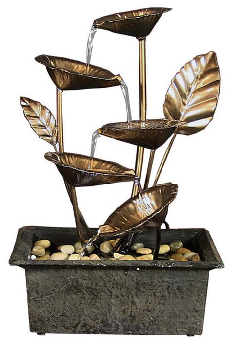 Fountain coffee tables, design tokujin yoshioka. Sunnydaze Cascading Five Leaves Tabletop Fountain With LED ...