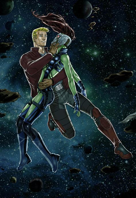 Star-Lord And Gamora (Guardians of the Galaxy) by AssisEzequiel on