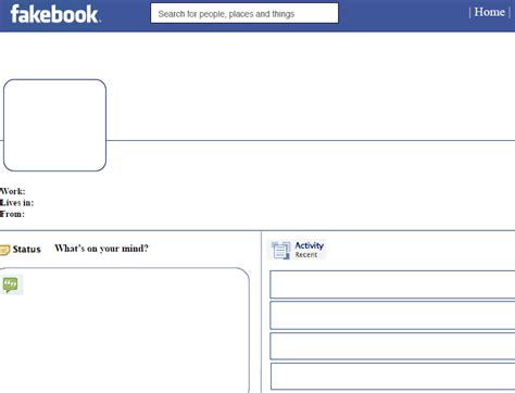 Facebook Template For Students