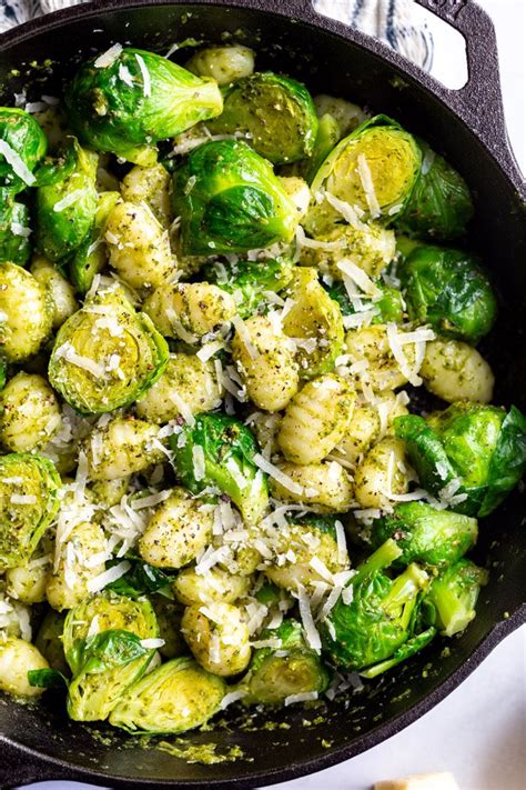 Brussels Sprouts Pesto Gnocchi Food With Feeling
