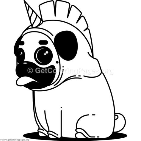 Pugicorn Pages Coloring Pages