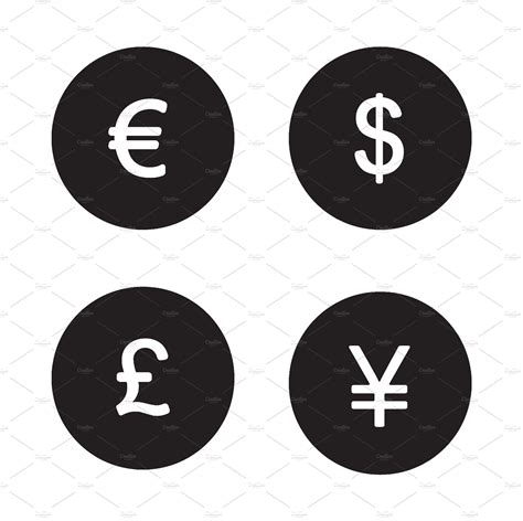 Currency Symbols Icons Vector Icons Creative Market