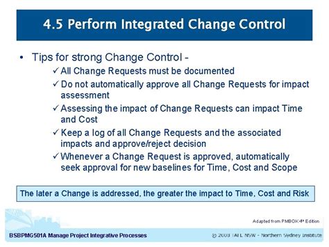 4 5 Perform Integrated Change Control The Process