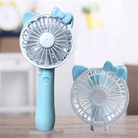 Portable Mini Cooling Fan Usb Power Cat Folding Fan Student Cartoon