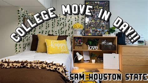 College Dorm Room Move In Day Sam Houston State University 2021 Decorating My Room Youtube