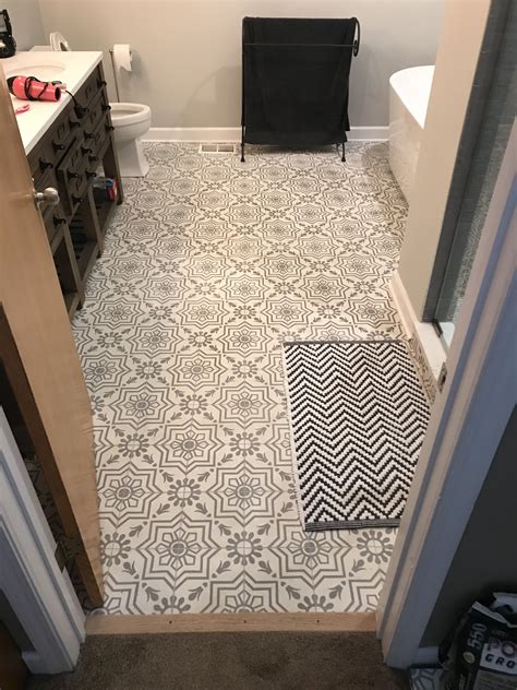 Cement Tiles We Installed On A Bathroom Floor In Chicago 773 447 7161
