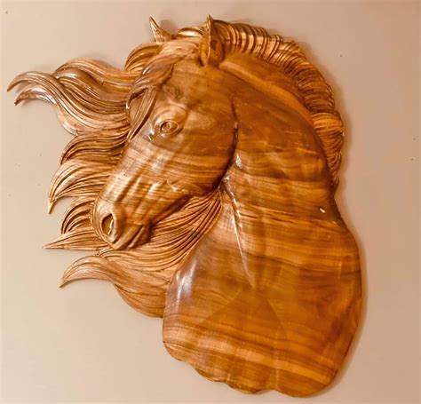 Horse Wood Carving Etsy