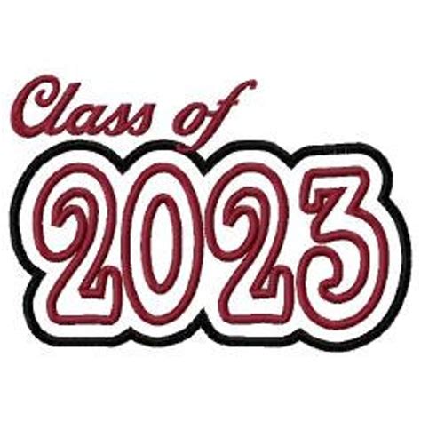 Class Of 2023 Embroidery Machine Double Applique Design 4150 Etsy