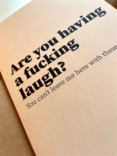 Funny Rude Leaving New Job Card Are You Having A Fucking Laugh Etsy