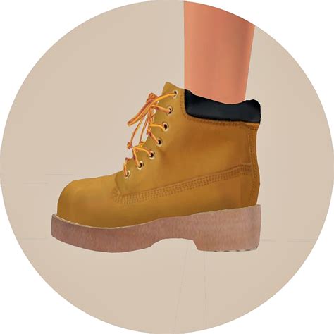 Femalehiking Boots여자 신발 Sims4 Marigold 부츠 신발 하이킹 부츠