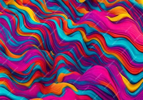 Premium Ai Image Abstract Wavy Background Banner 4k 3d Colorful