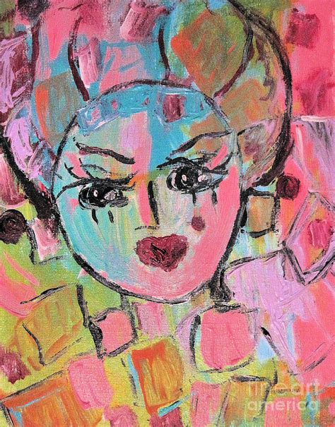 Abstract Lady 2 Painting By Sandy Deluca Fine Art America