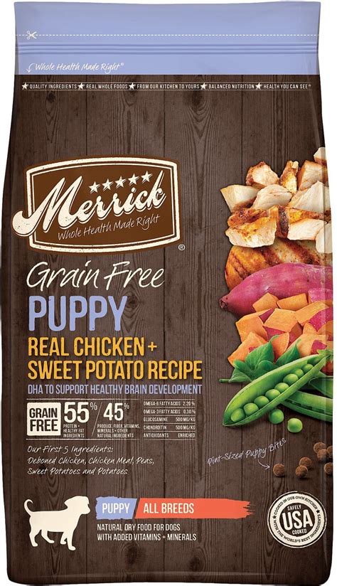 Merrick Grain Free Puppy Chicken And Sweet Potato Recipe Dry Dog Food 25