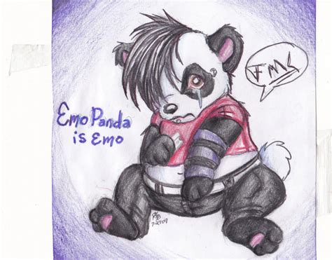 Emo Panda By My Little Zombie On Deviantart