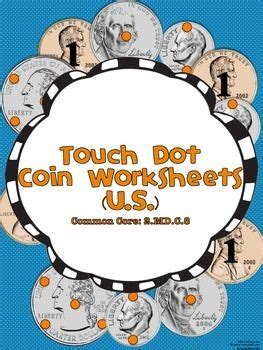 Math for coins to count money using touch points touch each coin at the touchpoint. Coin Touch Dot Worksheets Pack | Touch math, Touch point ...