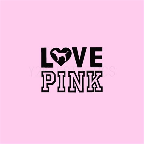 Love Pink Victorias Secret Svg Digital Download Etsy