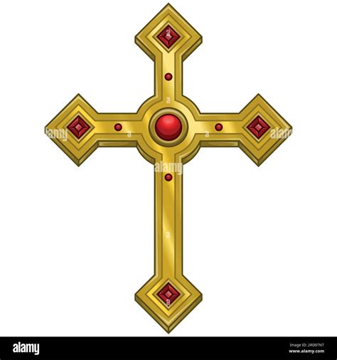 Conception Vectorielle De Croix Chrétienne Avec Diamant Symbole De La