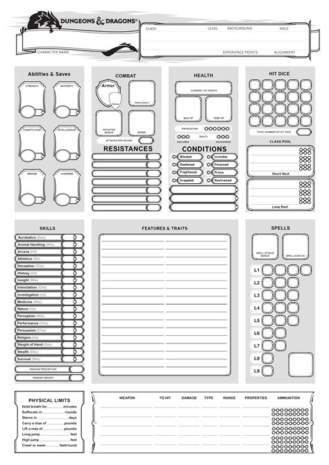 Free Printable Dnd Character Sheets The Worlds Most Intelligent