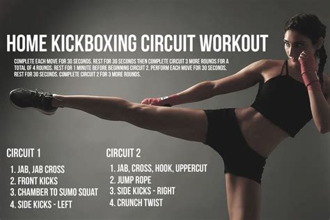 Home Kickboxing Workout Circuit Kickboxing Workout You Can Do At Home
