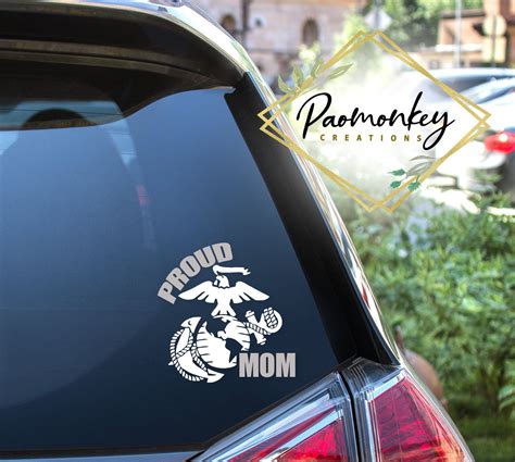 Proud Marines Decal With Name Usa Marines Decal Vinyl Sticker
