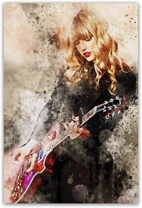 Taylor Swift Wall Art Canvas Music Singer Taylor Swift Watercolor