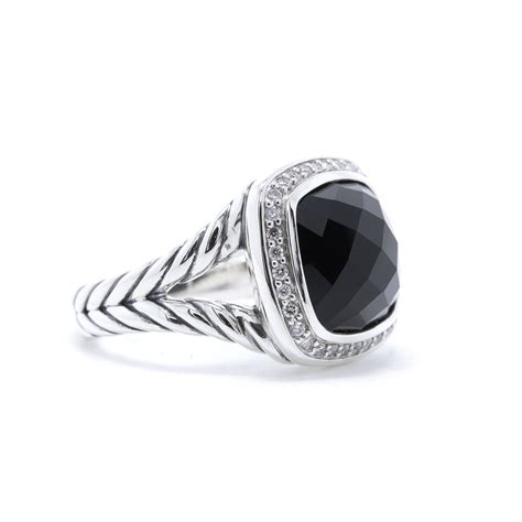 David Yurman Albion Ring With Black Onyx And Diamonds Oliver Jewellery