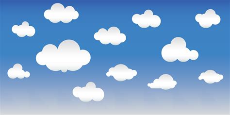Cloudy Sky Background Vector Illustration 13092973 Vector Art At Vecteezy