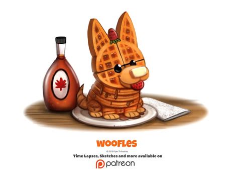 Artstation Daily 1354 Woofles Piper Thibodeau Cute Food Drawings