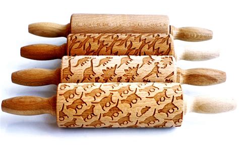 Baked In Laser Etched Rolling Pins Imprint Edible Patterns Weburbanist