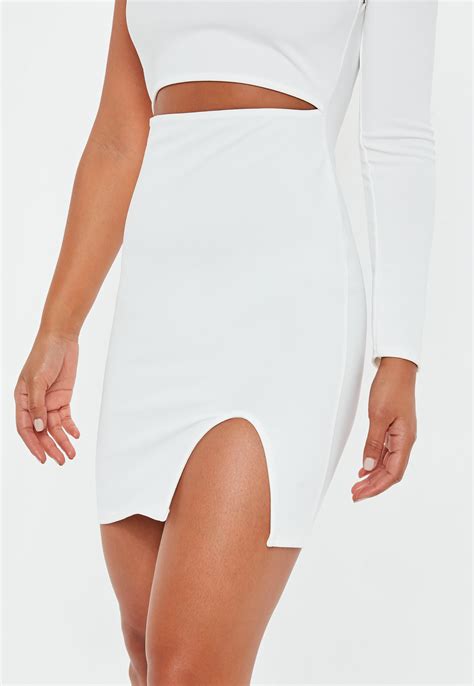 Missguided Synthetic White One Shoulder Cut Out Mini Dress Lyst