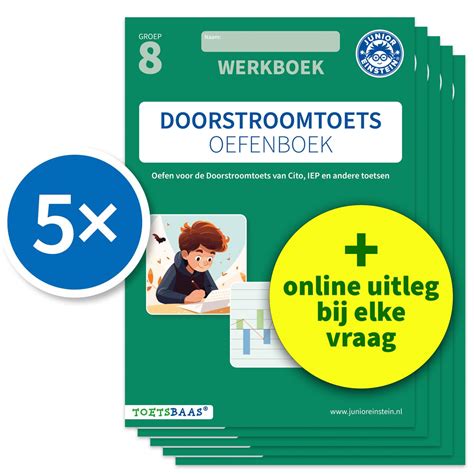 Amazon Fr Doorstroomtoets Oefenboek Werkboek Online Video Uitleg Set Van Oefen Voor