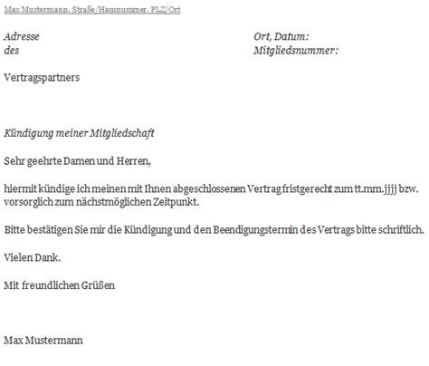 Muster für die beendigung einer vereinsmitgliedschaft jetzt herunterladen. Mitgliedschaft kündigen: Gratis Kündigungsschreiben