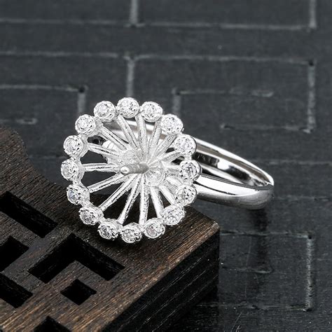 Sterling Silver Flower Ring Setting S925 Silver Ring Setting Etsy