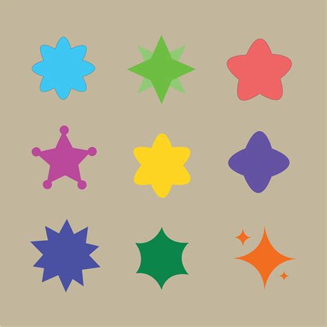 Collection Of Colorful Star Shapes 27974328 Vector Art At Vecteezy