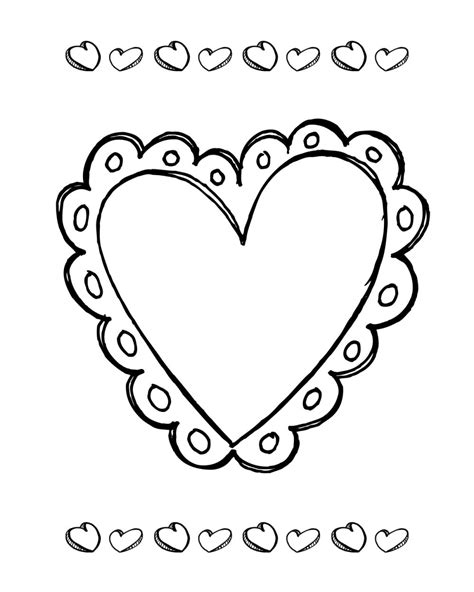 Free Printable Heart Coloring Pages Printable Templates Free