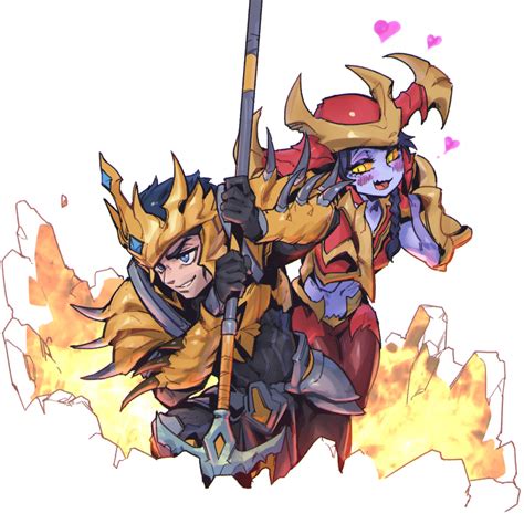 Shyvana And Jarvan Iv League Of Legends Drawn By Phantomixrow