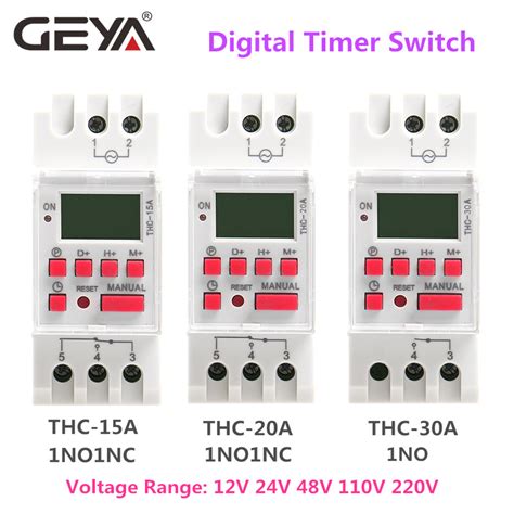 Geya Thc15a 20a 30a Lcd Programmable Digital Timer Switch With Battery