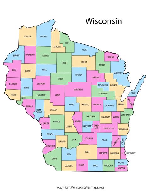 Wisconsin County Map Map Of Counties In Wisconsin