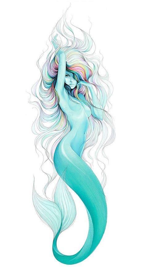 illustrations and collages by gina kiel inspiration grid mermaid artwork mermaid art mermaid