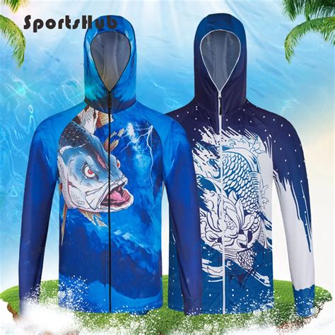 Sportshub Ultra Light Hooded Fishing Clothings Quick Dry Sun Protection