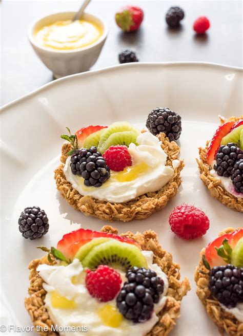 Breakfast Fruit Tarts With Granola Crust Flavor The Moments