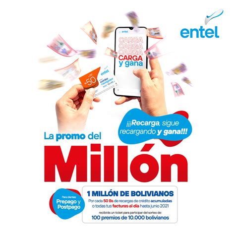 La Promo del Millón de Entel premiará con Bs 1 millón a sus clientes