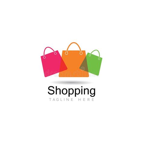 Shopping Logo Vector Icon Illustration Stock Vector Illustration Of